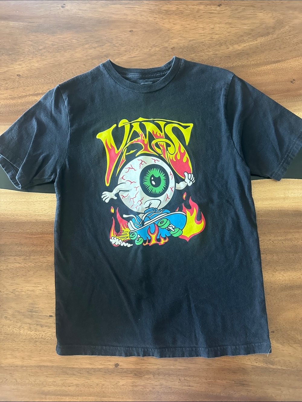 Vans Kids Black Graphic Eyeball Skate T-Shirt